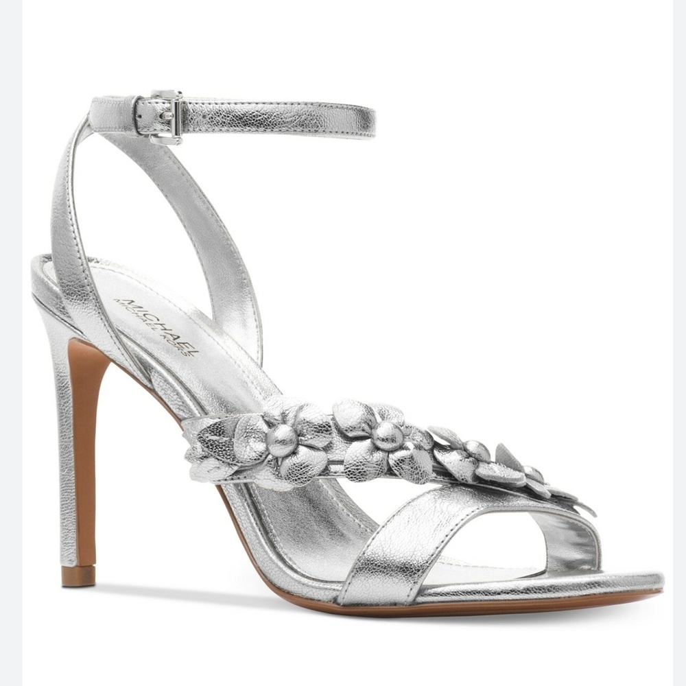 Michael Kors Silver Floral Heels